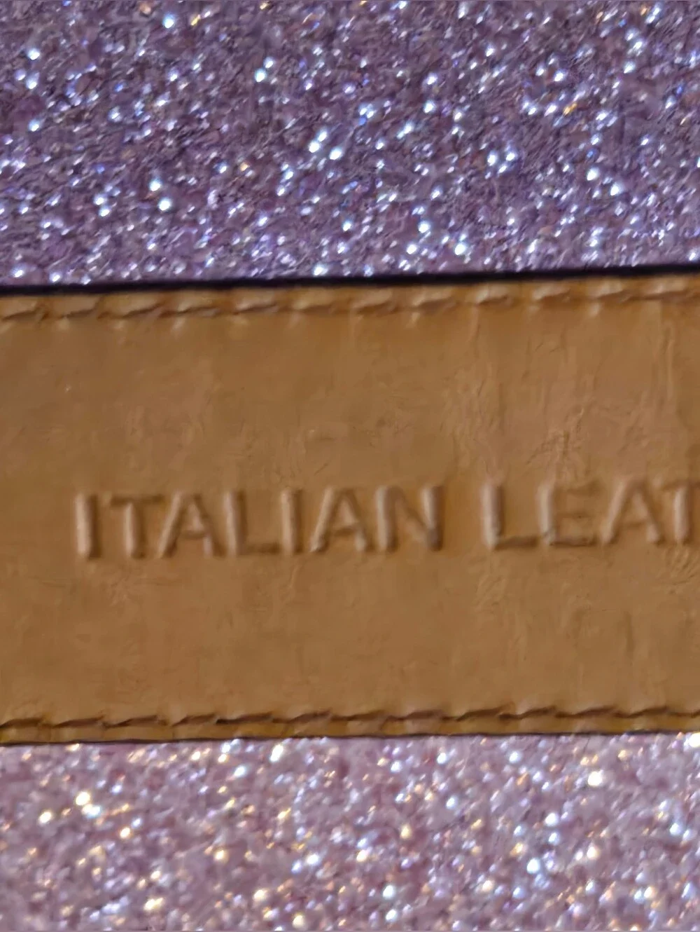 Lauren Ralph Lauren Italian Leather Croc Embossed Belt XL Silver RL Hallmark